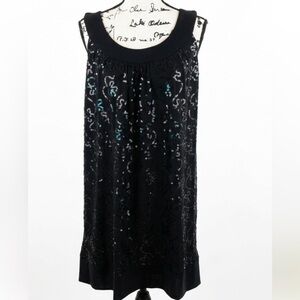 ALL SEQUIN BLACK DRESS. DRESS BARN Black Sleeveless Dress SIZE 10